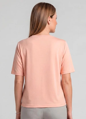 Infinita Cor - Blusa Feminina 100% Poliéster Básica Rosa - INFINITA COR