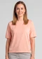 Infinita Cor - Blusa Feminina 100% Poliéster Básica Rosa - variação: Rosa