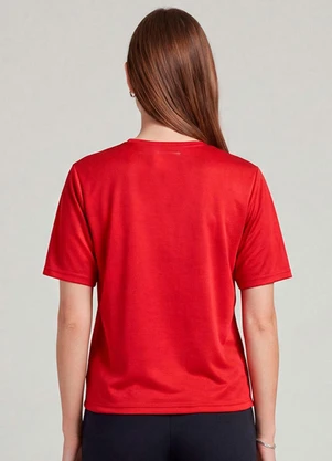 Infinita Cor - Blusa Feminina 100% Poliéster Básica Vermelho - INFINITA COR