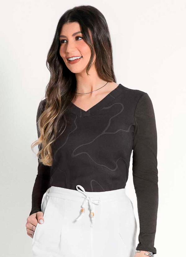 Habana - Blusa Feminina Adulta Confortavel Marrom
