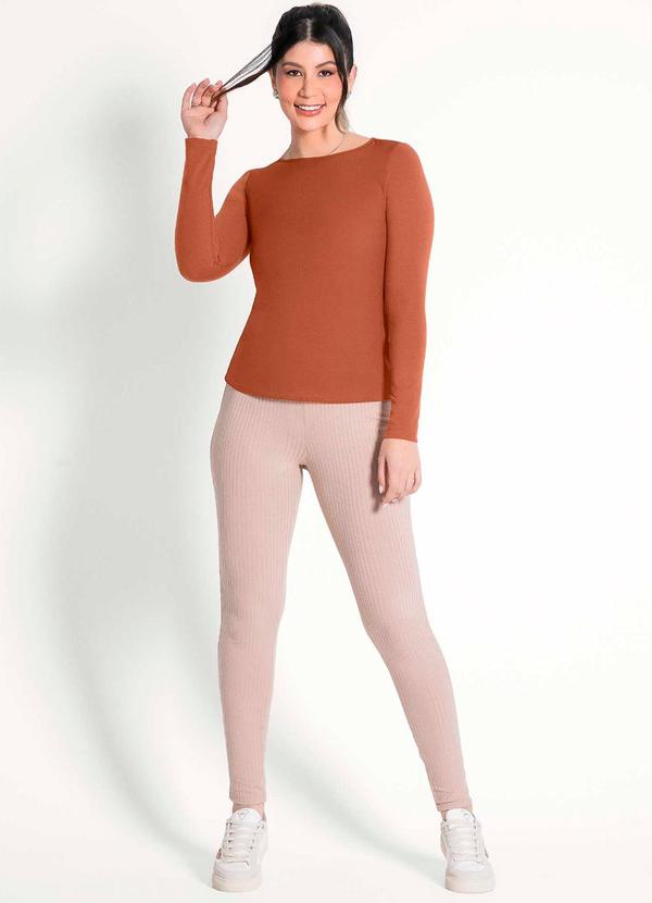 Habana - Blusa Feminina Adulta Estilosa Marrom 2