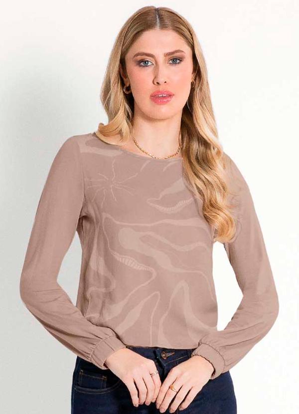 Habana - Blusa Feminina Adulta Estilosa Marrom