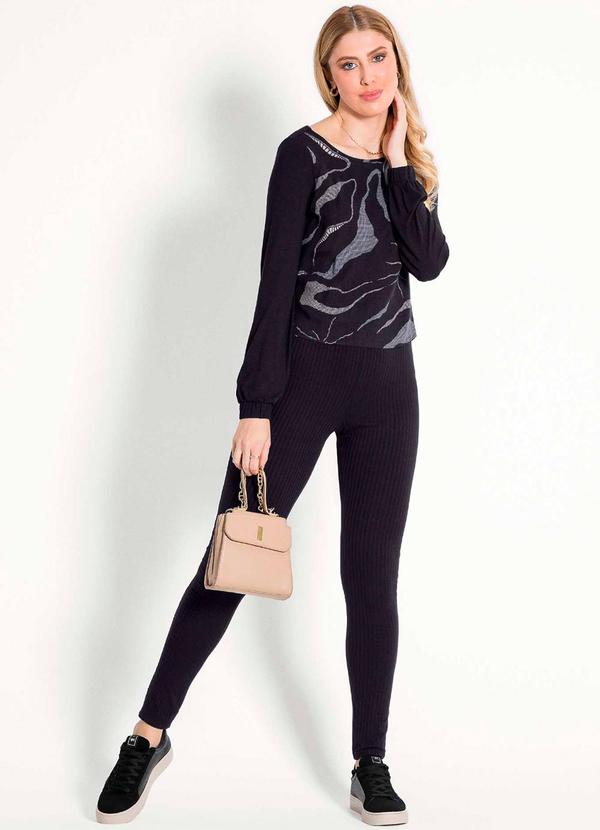 Habana - Blusa Feminina Adulta Estilosa Preto 2