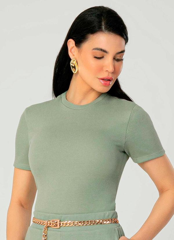 Gris - Blusa Feminina Adulta Versátil Verde