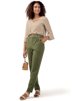 Marialícia - Blusa Feminina Adulto Bege  - MARIALÍCIA