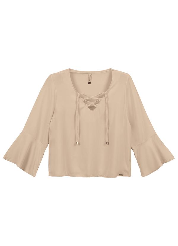 Marialícia - Blusa Feminina Adulto Bege 5
