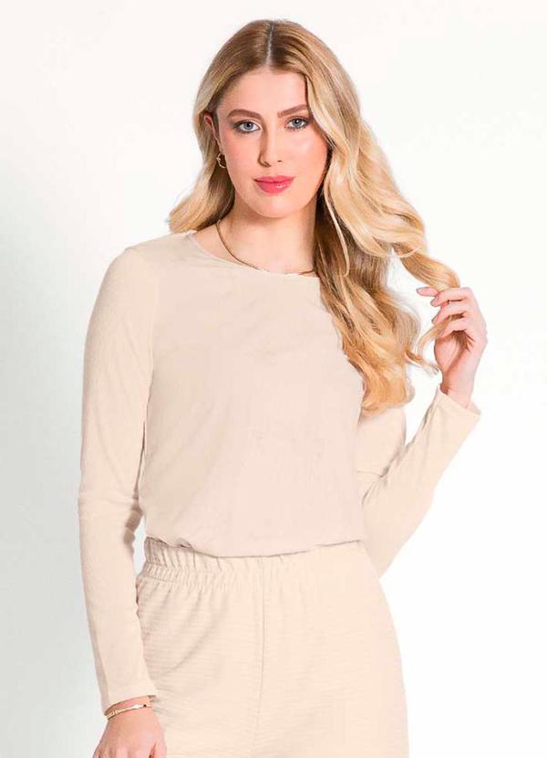 Habana - Blusa Feminina Adulto Moderna Bege