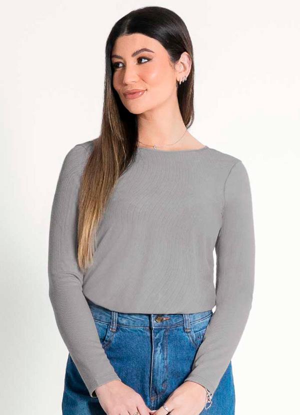 Habana - Blusa Feminina Adulto Moderna Cinza