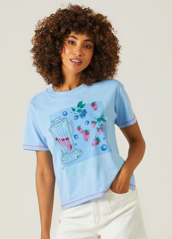 Malwee - Blusa Feminina Alegria Azul