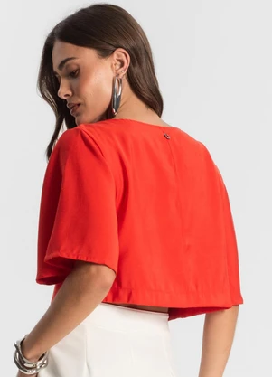 Endless - Blusa Feminina  Alfaiataria Laranja - ENDLESS