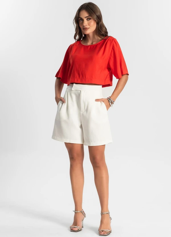 Endless - Blusa Feminina Alfaiataria Laranja 3