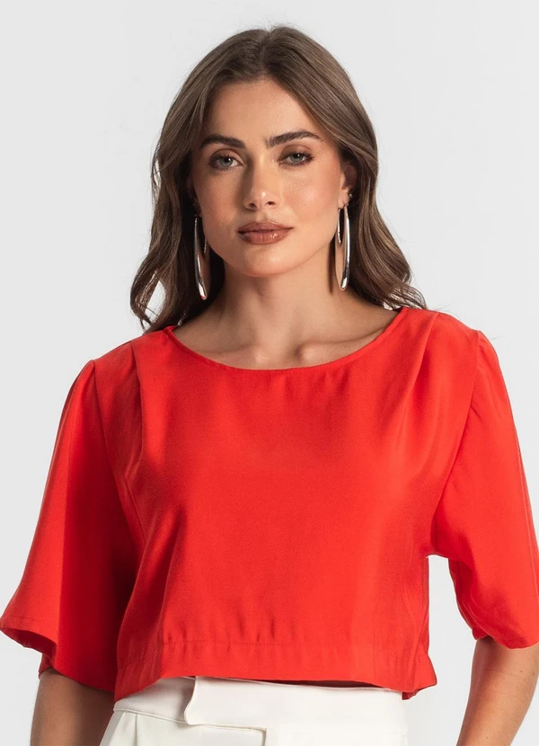 Endless - Blusa Feminina Alfaiataria Laranja 4