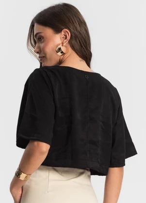 Endless - Blusa Feminina  Alfaiataria Preto - ENDLESS