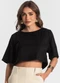 Endless - Blusa Feminina  Alfaiataria Bege - variação: Preto