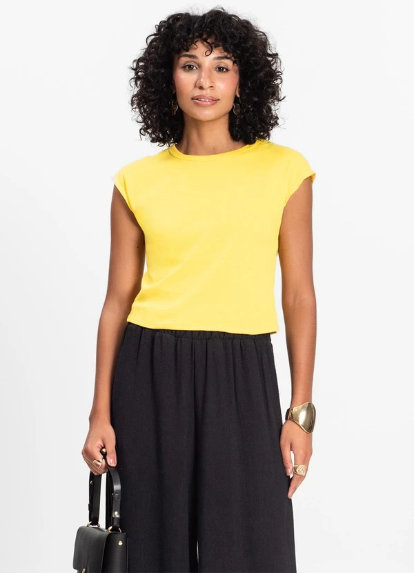 Infinita Cor - Blusa Feminina Amarelo 3