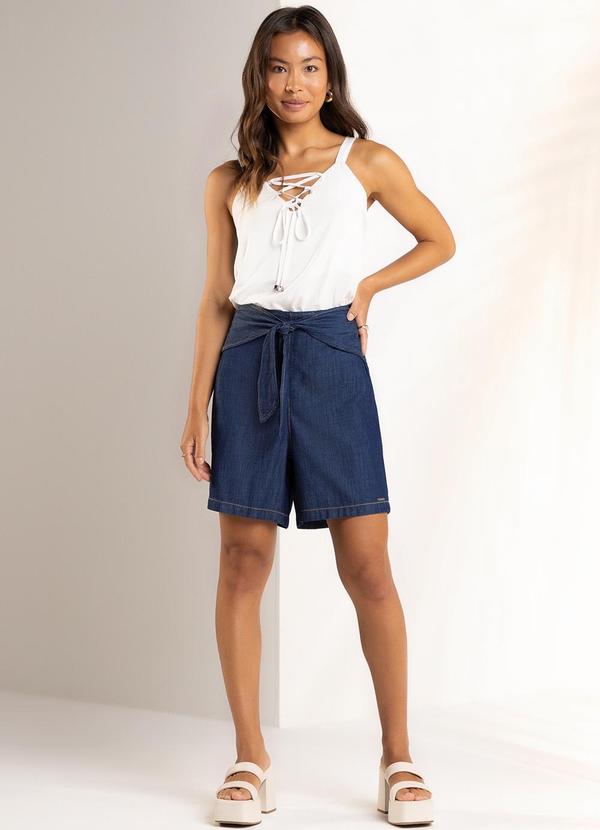 Marialícia - Blusa Feminina Amarracão Bege 2