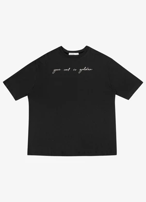 Endless - Blusa Feminina Ampla com Estampa Preto - ENDLESS