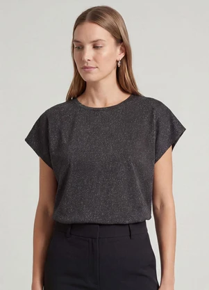 Infinita Cor - Blusa Feminina Ampla Preto - INFINITA COR