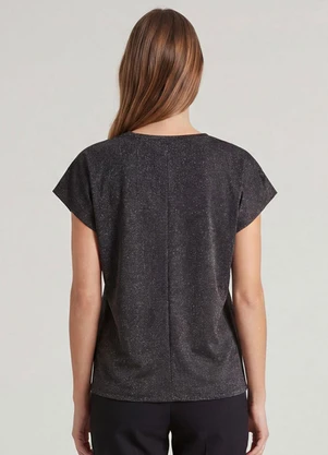 Infinita Cor - Blusa Feminina Ampla Preto - INFINITA COR