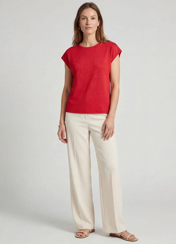 Infinita Cor - Blusa Feminina Ampla Vermelho 3