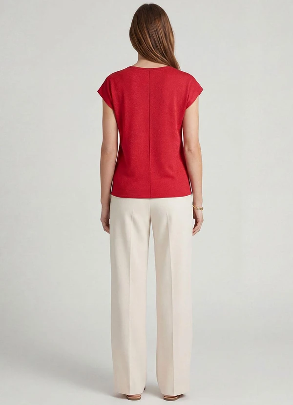 Infinita Cor - Blusa Feminina Ampla Vermelho 4