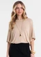 Endless - Blusa Feminina Ampla Viscotricot e Ribana Verde - variação: Marrom