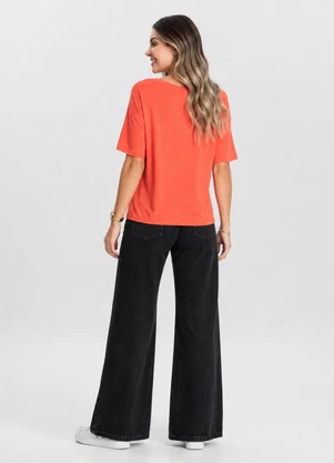 Rovitex - Blusa Feminina Andorra Flamê Básica Laranja - ROVITEX