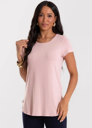 Rovitex - Blusa Feminina Andorra Flamê Básica Rosa - ROVITEX