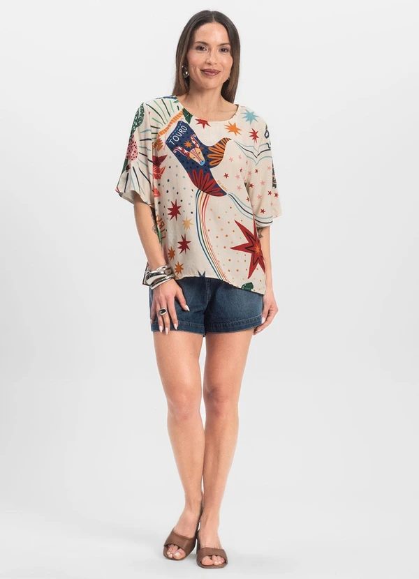 Infinita Cor - Blusa Feminina Azul 3