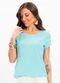 Infinita Cor - Blusa Feminina Laranja - variação: Azul