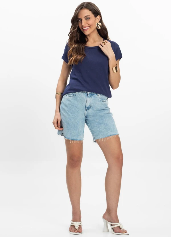 Infinita Cor - Blusa Feminina Azul 3