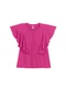 Marialícia - Blusa Feminina Babados Bege - variação: Rosa