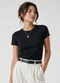 Infinita Cor - Blusa Feminina Básica Algodão Azul - variação: Preto