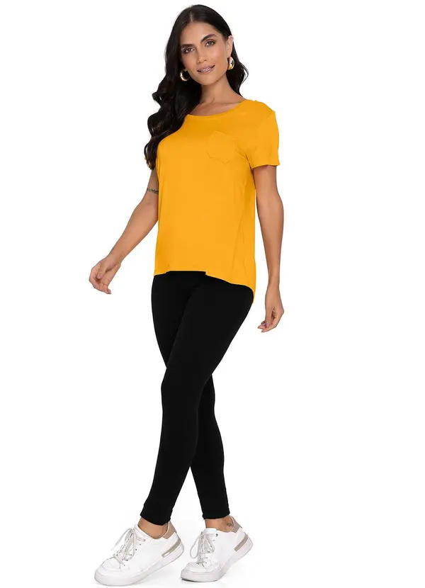 Rovitex - Blusa Feminina Básica Amarelo 3