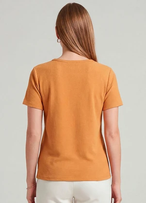 Infinita Cor - Blusa Feminina Básica Amarelo - INFINITA COR