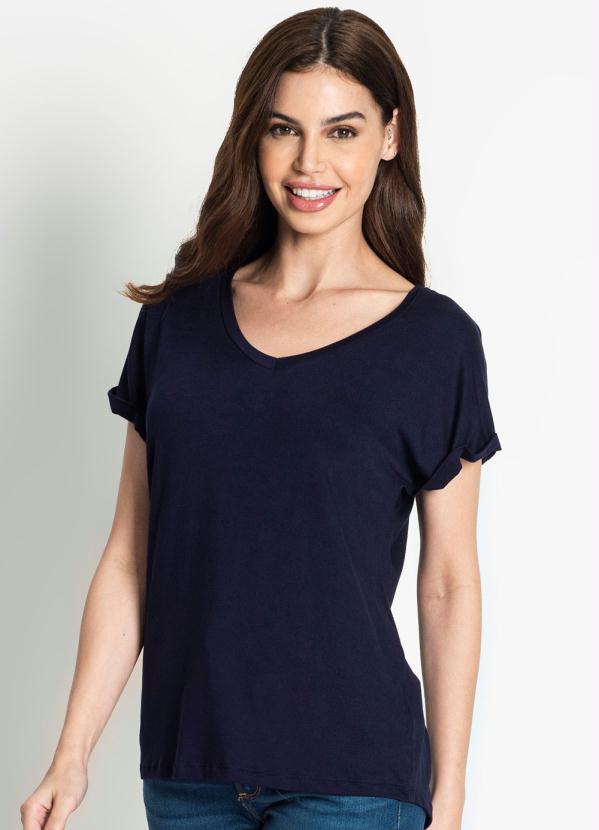 Rovitex - Blusa Feminina Básica Azul 1