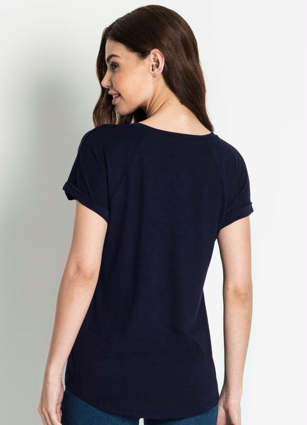 Rovitex - Blusa Feminina Básica Azul 2