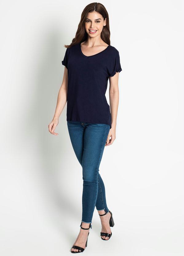 Rovitex - Blusa Feminina Básica Azul 3