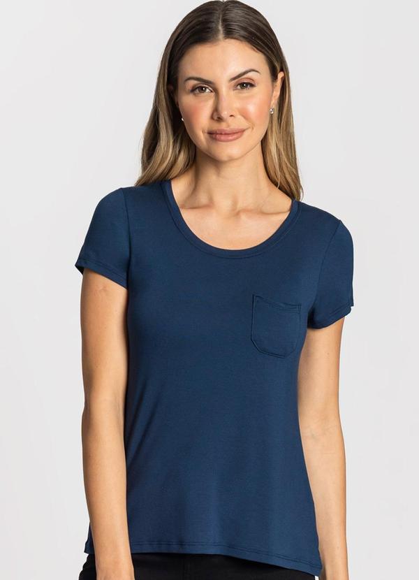 Rovitex - Blusa Feminina Básica Azul
