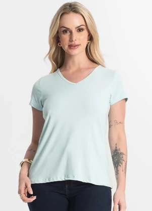 Select - Blusa Feminina Básica Azul - SELECT