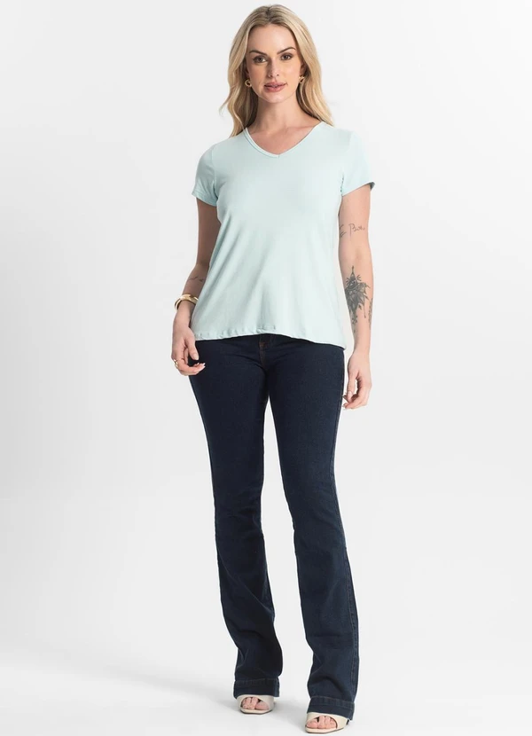 Select - Blusa Feminina Básica Azul 3