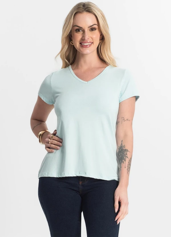 Select - Blusa Feminina Básica Azul 4