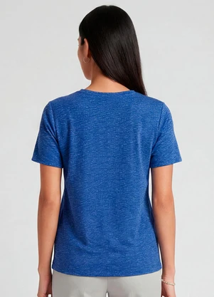 Infinita Cor - Blusa Feminina Básica Azul - INFINITA COR