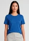 Infinita Cor - Blusa Feminina Básica Marrom - variação: Azul