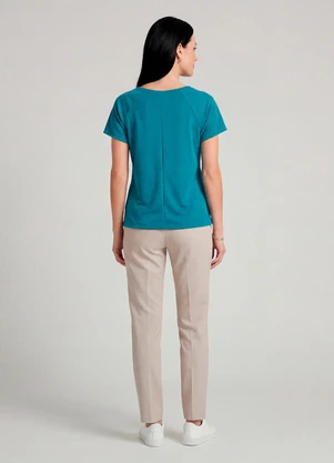 Infinita Cor - Blusa Feminina Básica Azul - INFINITA COR
