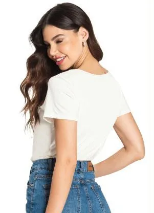 Rovitex - Blusa Feminina Básica Bege - ROVITEX