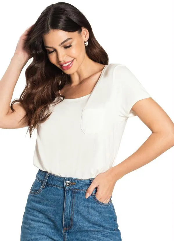 Rovitex - Blusa Feminina Básica Bege