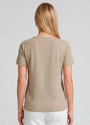 Infinita Cor - Blusa Feminina Básica Bege - INFINITA COR