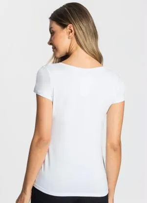 Rovitex - Blusa Feminina Básica Branco - ROVITEX