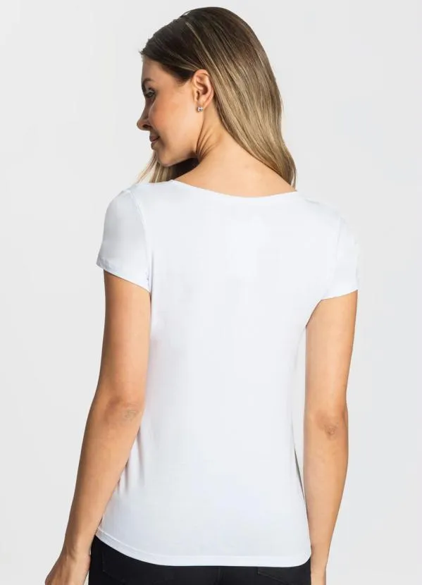 Rovitex - Blusa Feminina Básica Branco 2